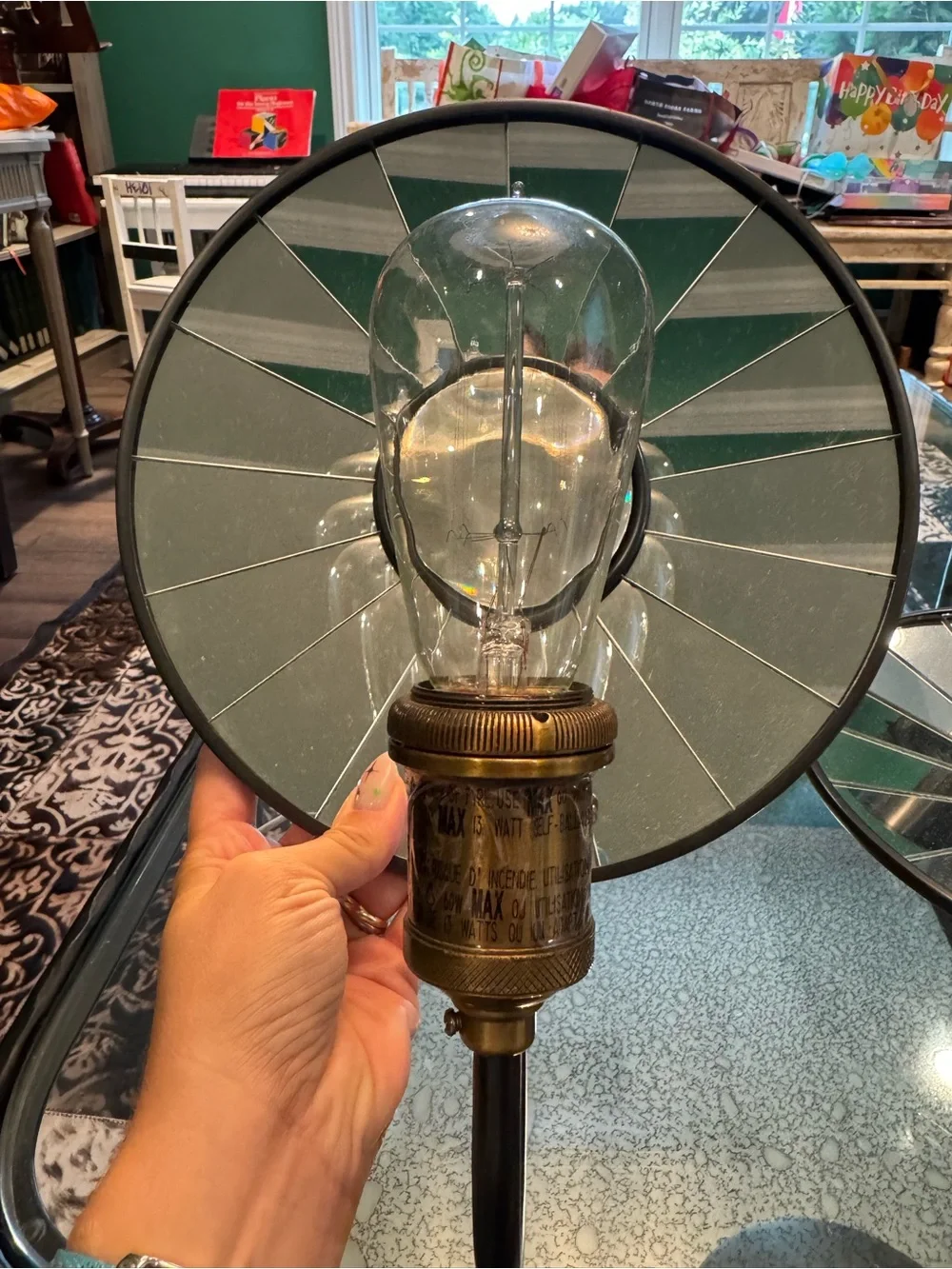 Restoration Hardware Edison Style wall scone glass Decorative Reflector